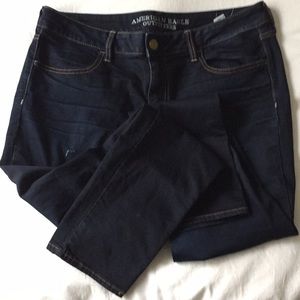 American Eagle Dark Wash Skinny Jeans, Size 14r